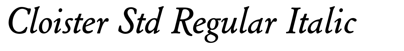 Cloister Std Regular Italic